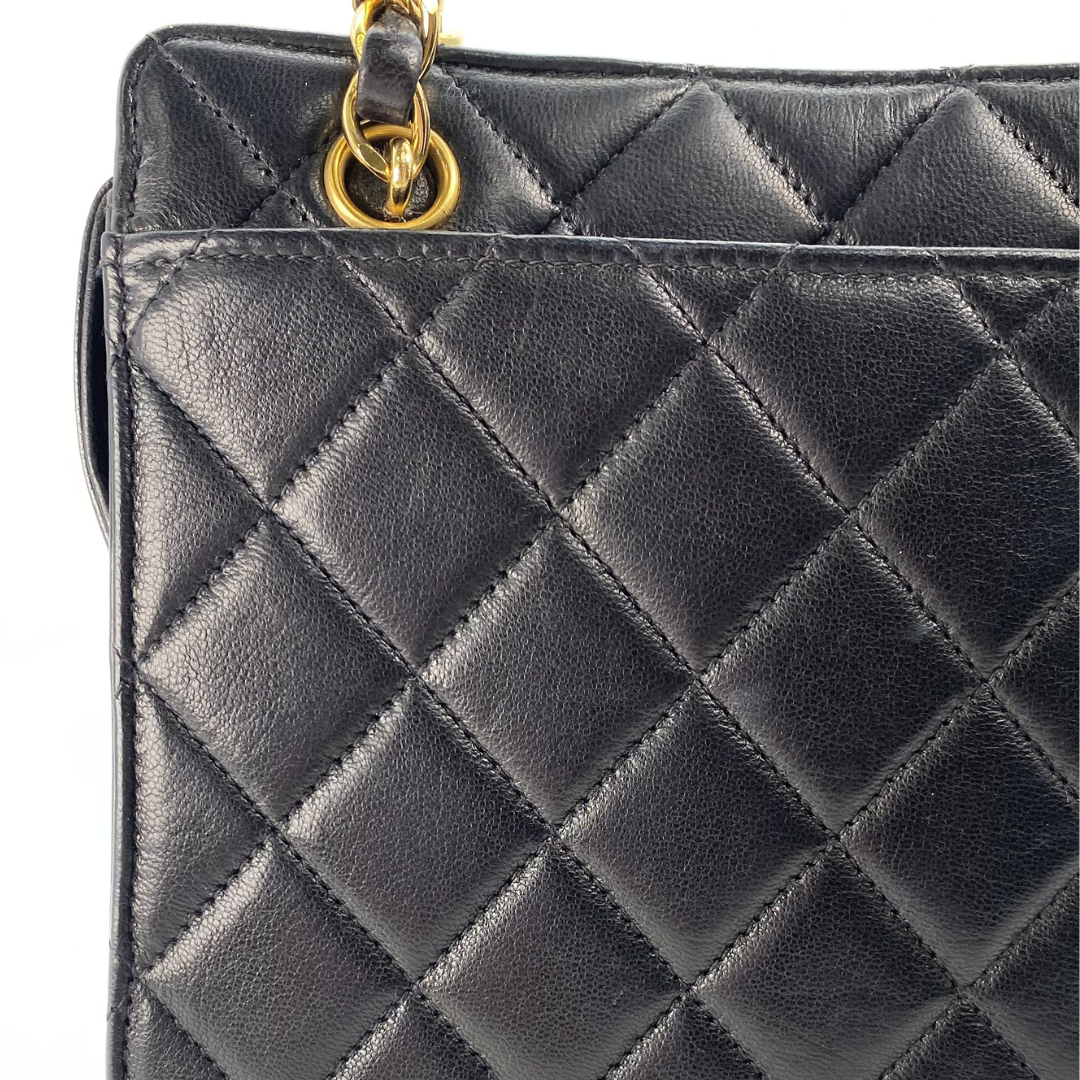 Otto, 4 Series Black Lambskin Envelope Pocket Flap with seal only