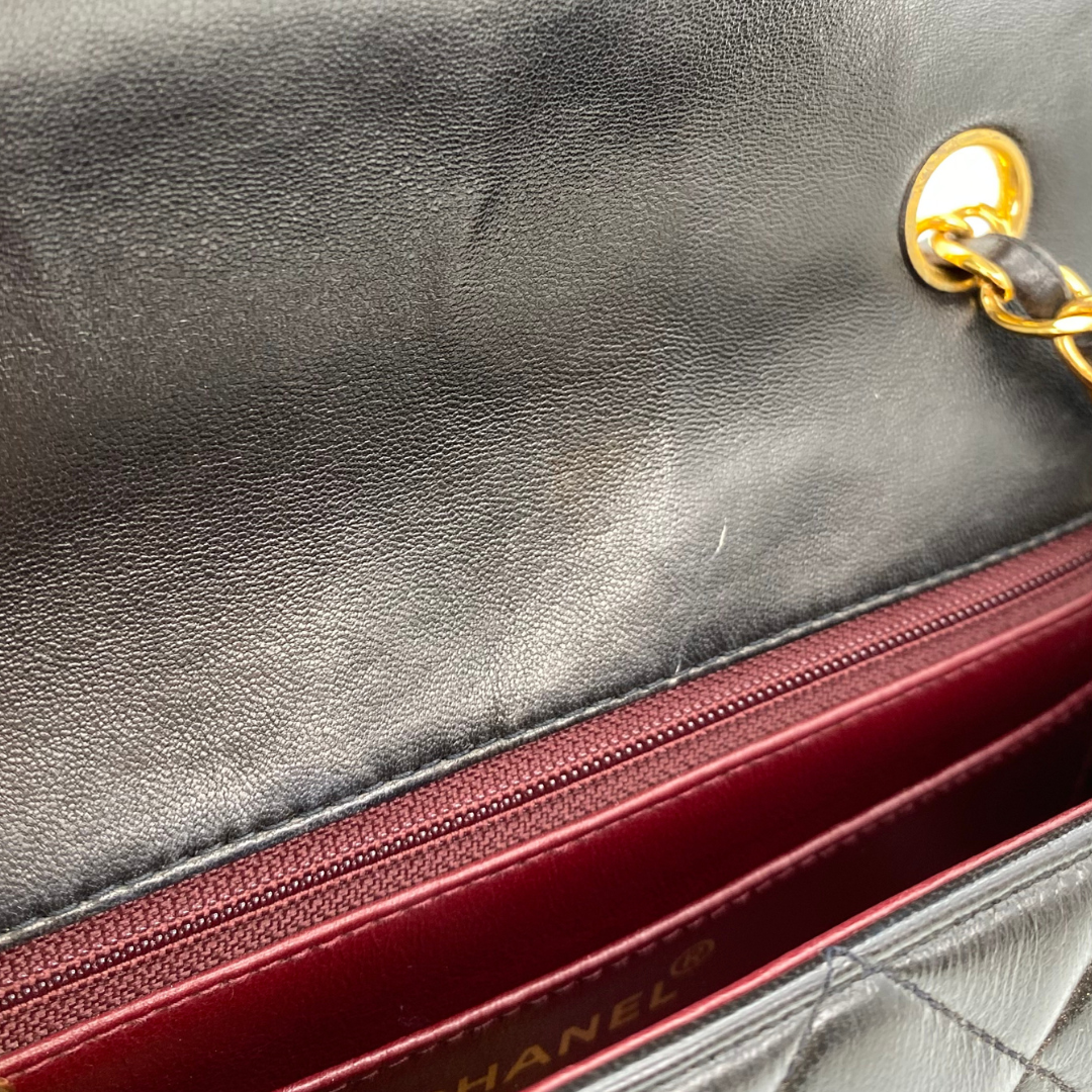 Sergey, 2 Series Small Diana Black Lambskin with seal and card
