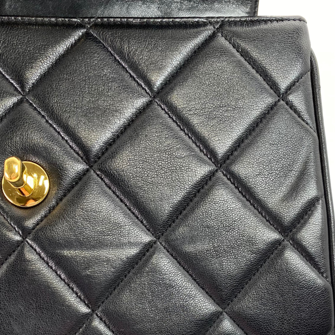 Mikoto, 3 Series Materasse Black Lamb Gold Hardware with seal and card