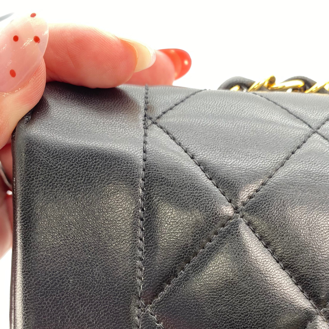 Kalina, 4 Series Small Diana Black Lambskin with seal and card