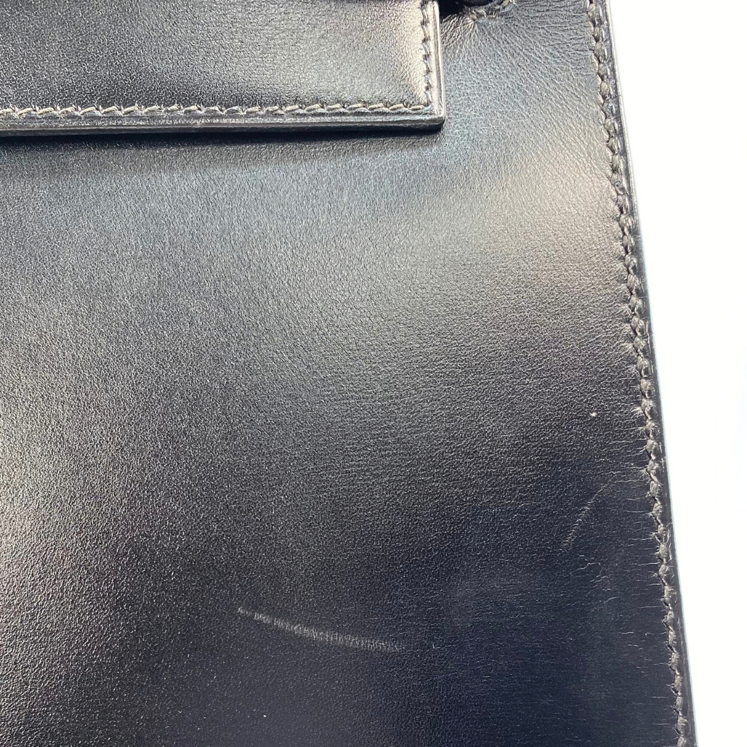 Chisato, 1991 Kelly 28 Sellier Black Boxcalf with stamp 〇U