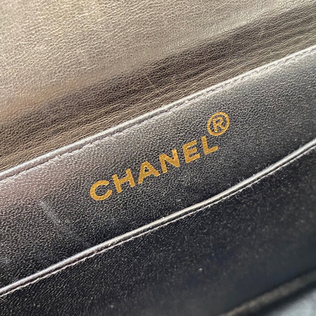 Eito, 4 Series Medium Single Flap Black Lambskin with seal and card