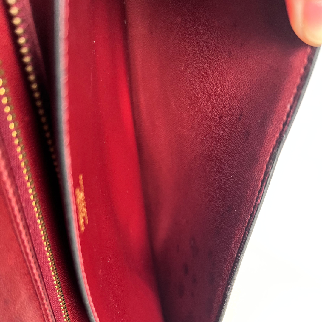 Benoula, 1985 Lydie Roue H Boxcalf Clutch wiith stamp  〇O