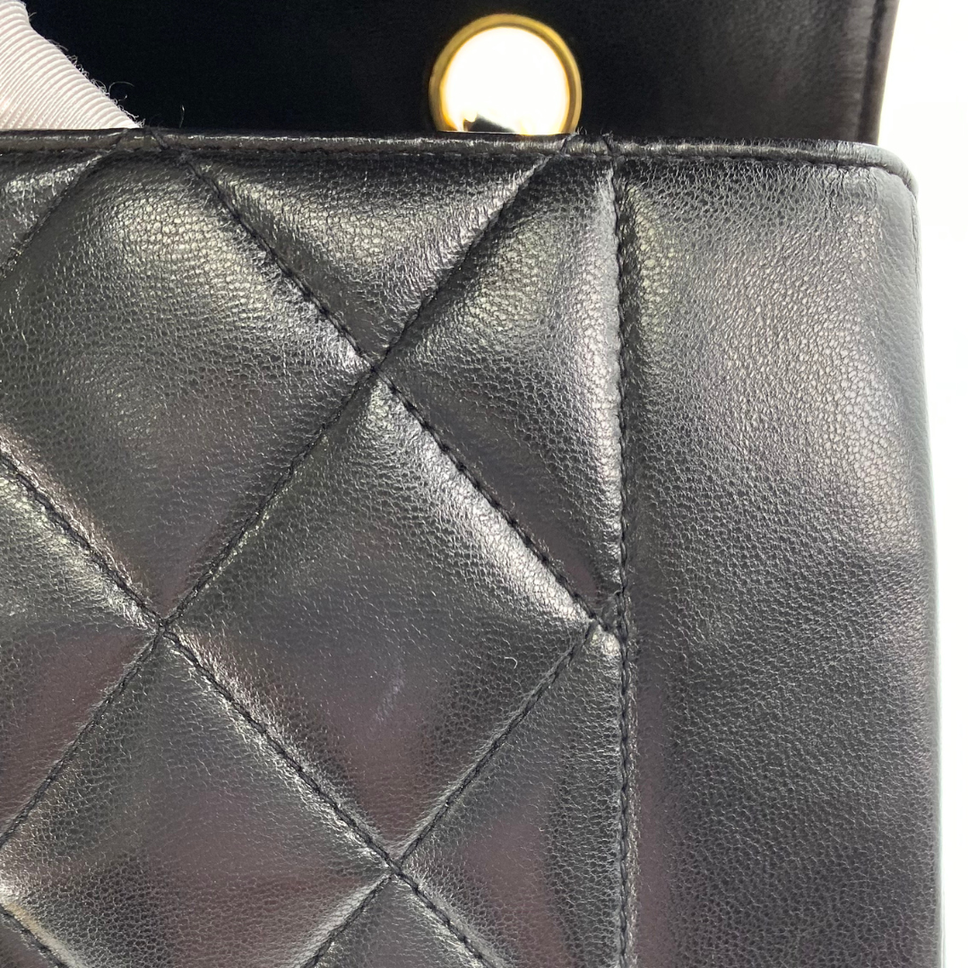 Solon, 3 Series Small Diana  Black Lambskin with seal only