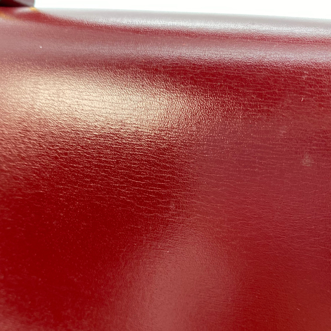 Kumala, 1989 Mini Kelly 20 Boxcalf Rouge Ash with stamp 〇S