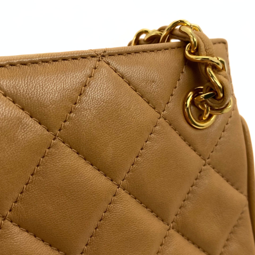 Kotone, 3 Series Matelasse Brown Lambskin with seal and card