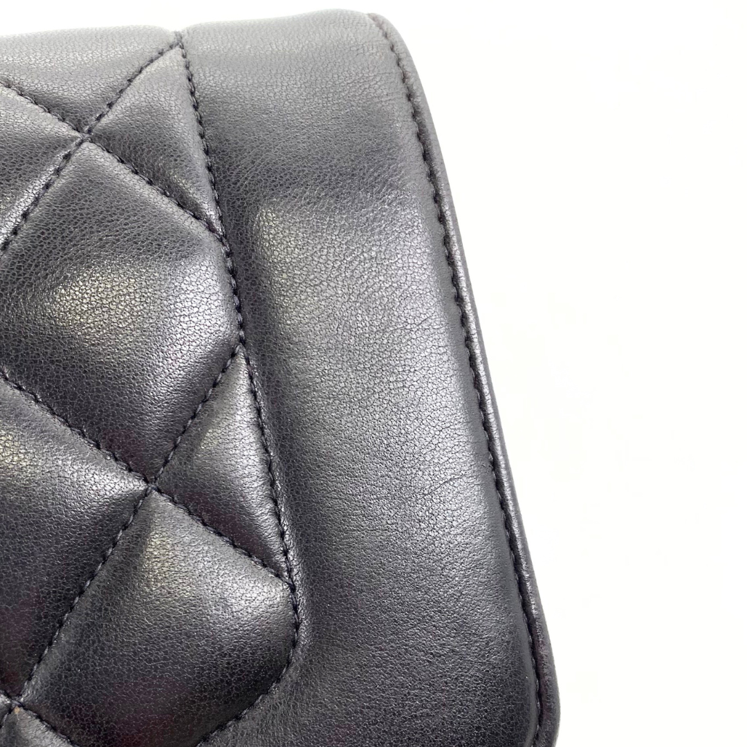 Shiori, 3 Series Medium Diana Black Lambskin with seal and card