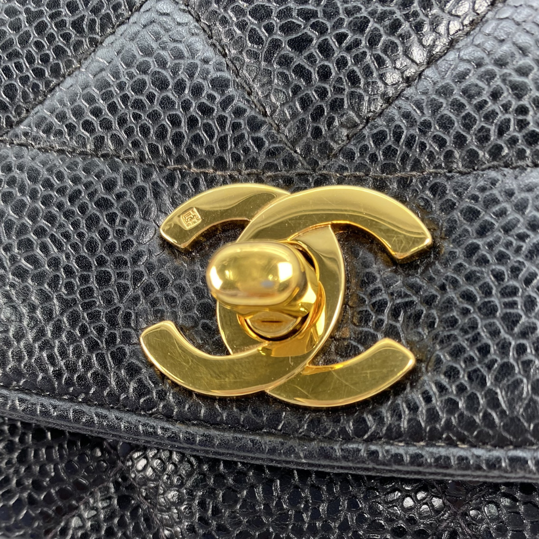 Odessa, 2 Series Medium Black Caviar Diana with seal only