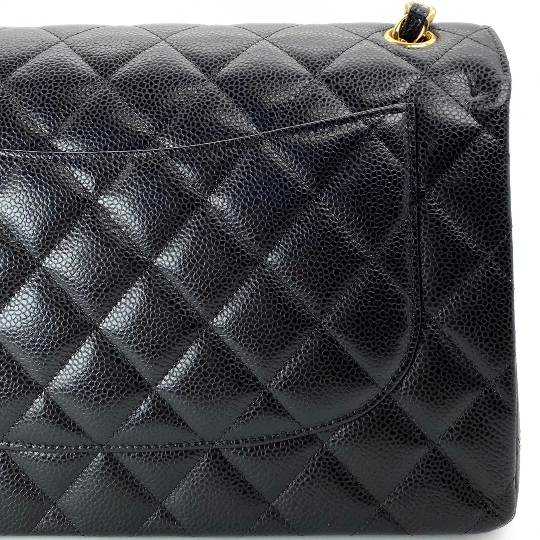 Callahan, 31 Series Jumbo Black Caviar Gold Hardware with seal and card