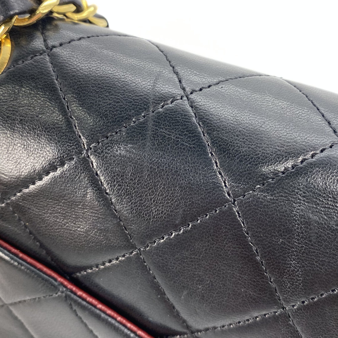 Bodhi, 0 Series Medium Classic Flap Black Lambskin with seal and card
