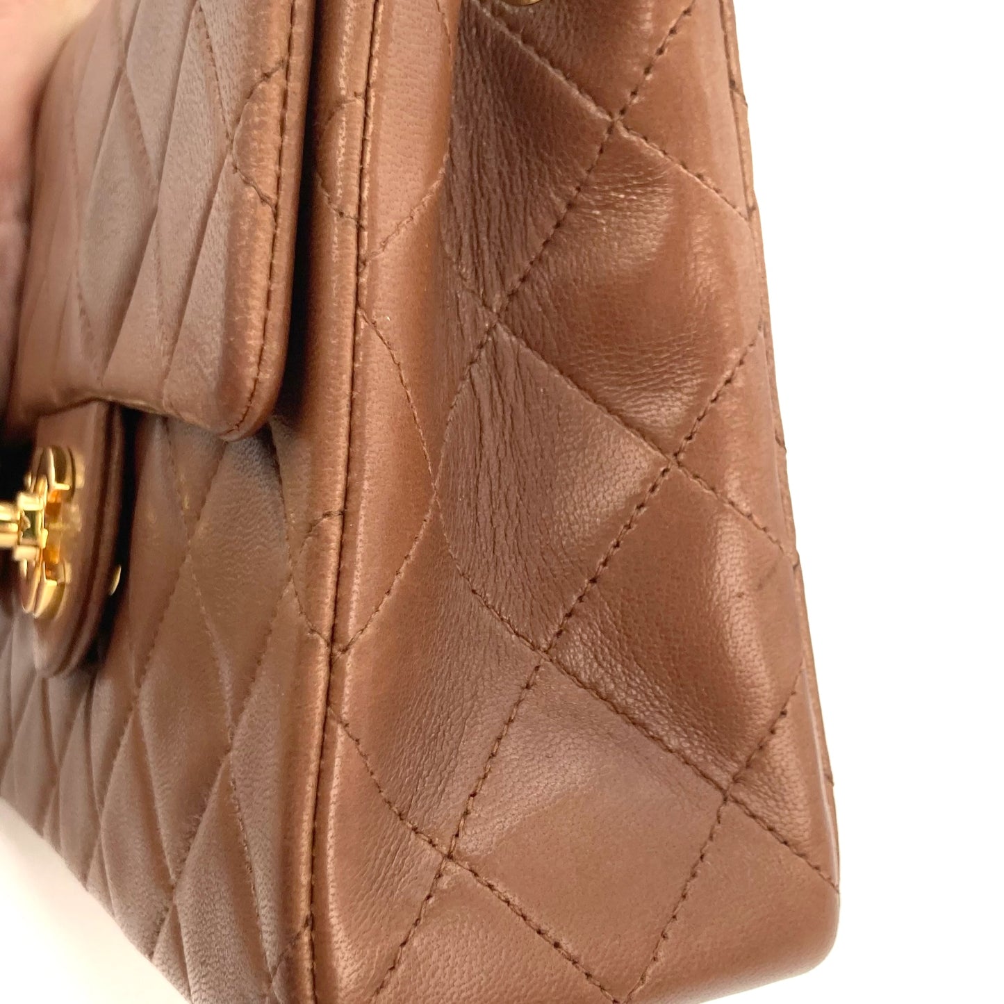 Althea, 2 Series Mini Square 17cm Brown Lambskin with seal only