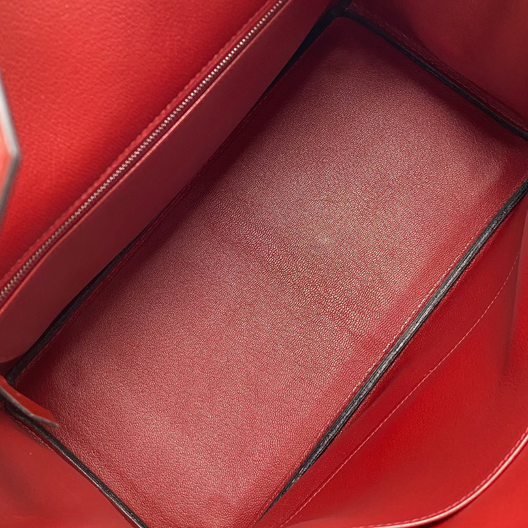 Delara, 2001 Hat A Courroies 32 Rouge H Palladium Hardware with stamp ⬜︎E