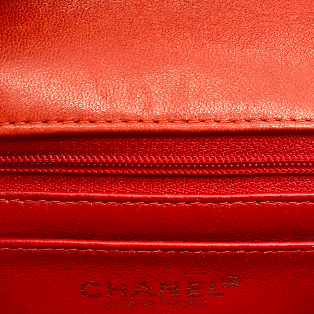 Lola, 6 Series Mini Square 17 Red Lambskin with seal only