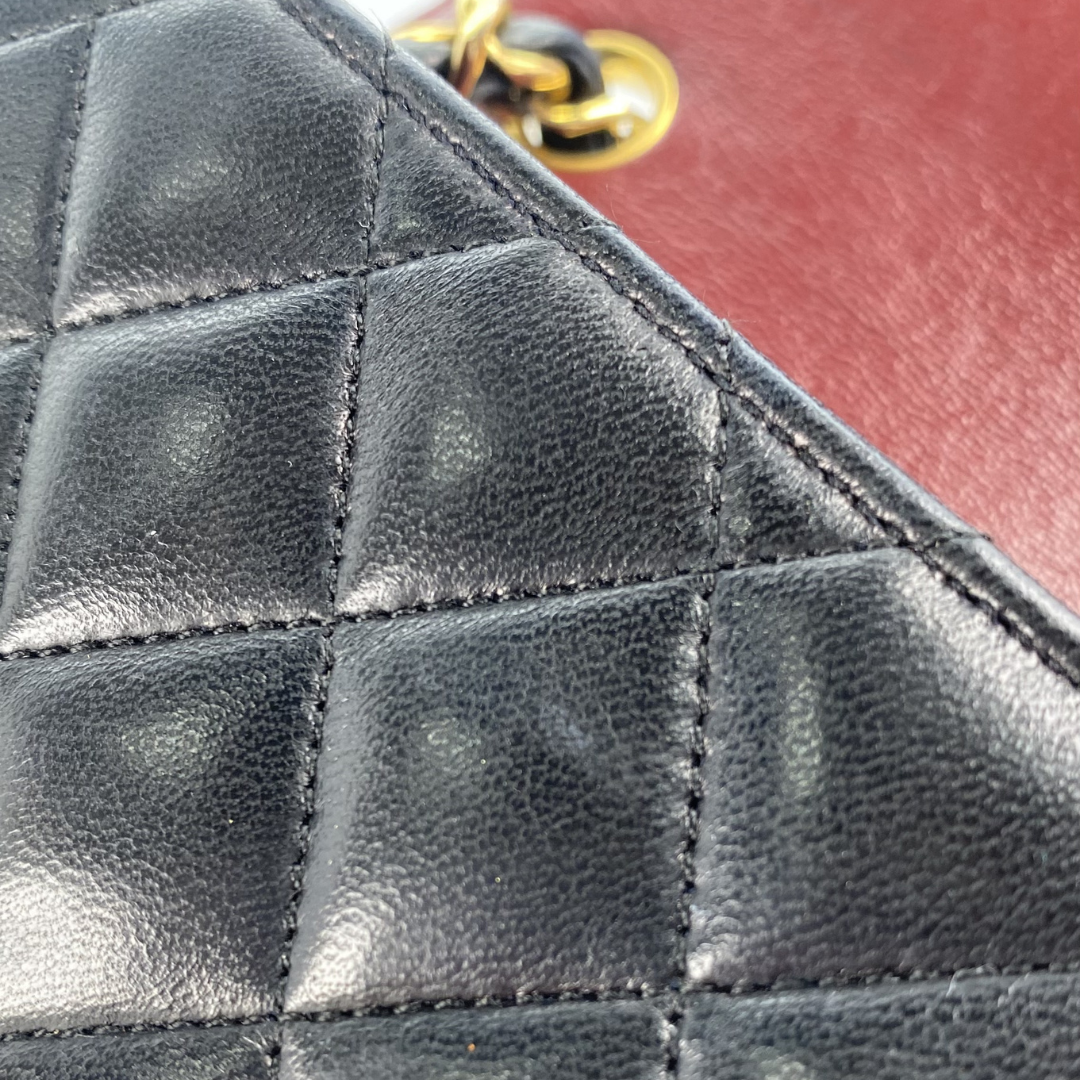 Gideon, 0 Series Semi Circle Black Lambskin with seal and card