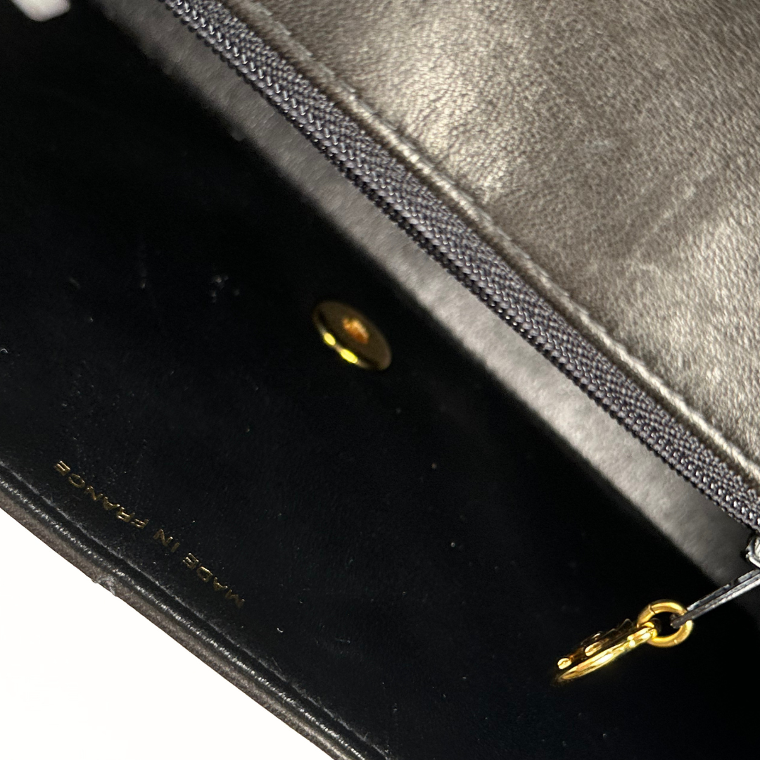 Pioco, 4 Series Small Diana Black Lambskin with seal and card