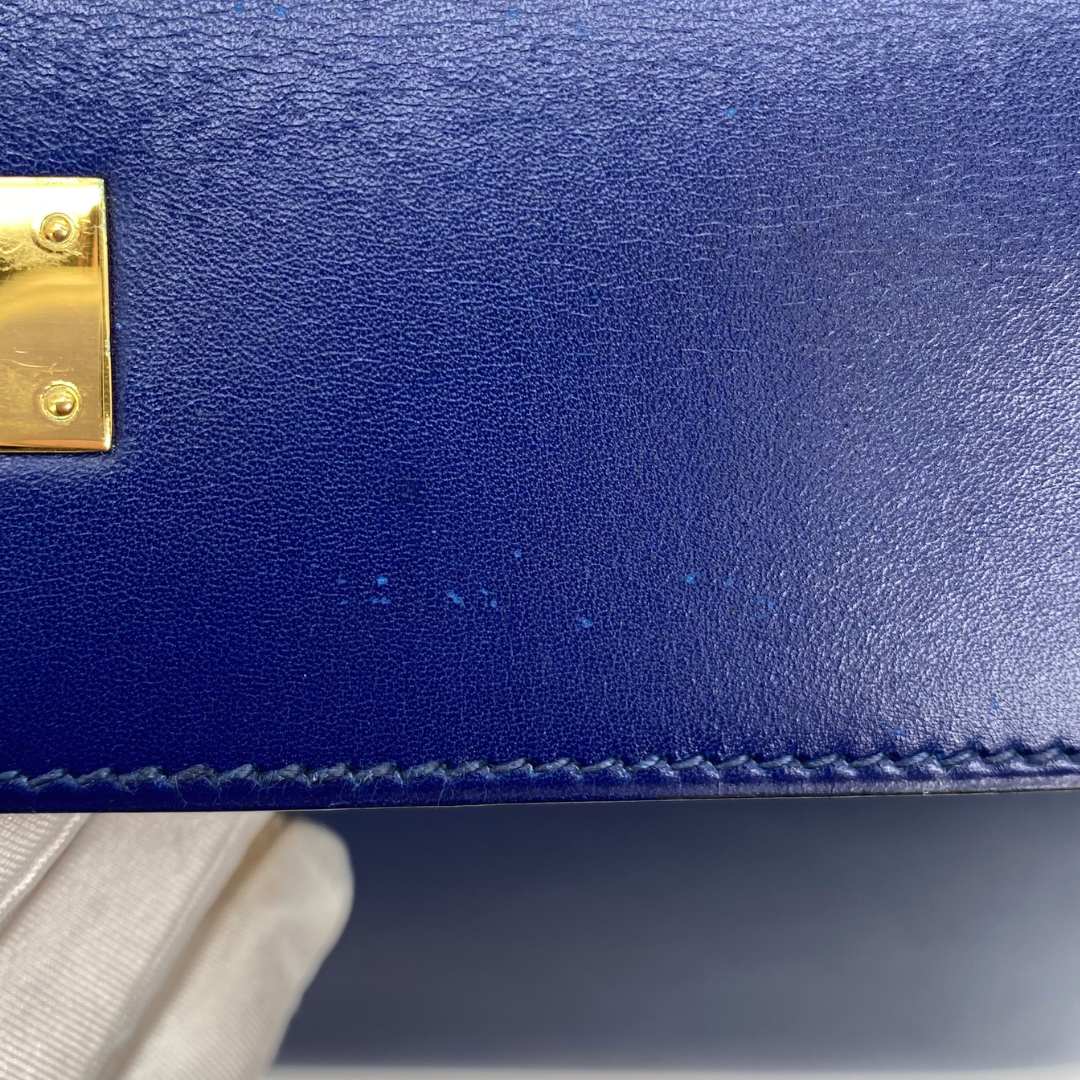 Daneen, 1992 Kelly 28 Blue Boxcalf with stamp 〇V
