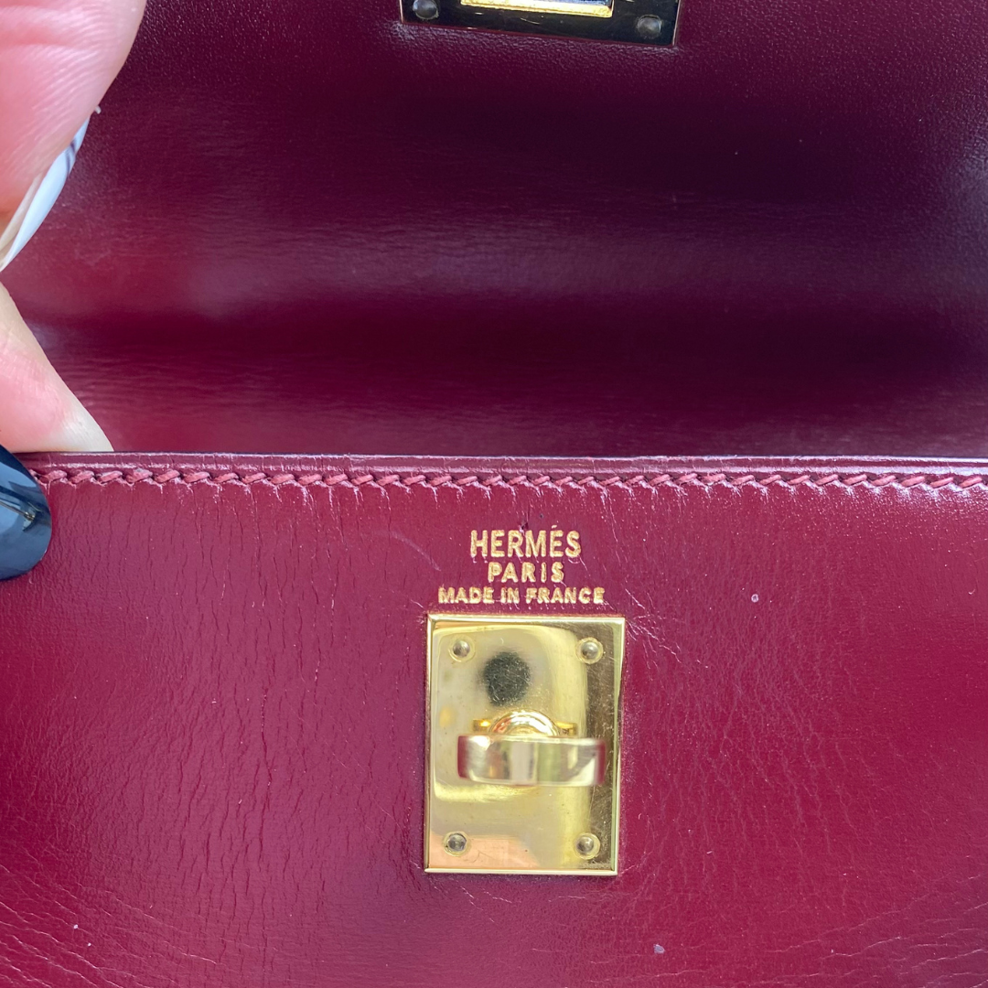 Manju, vintage Kelly 20 Rouge H Box stamp is not clear