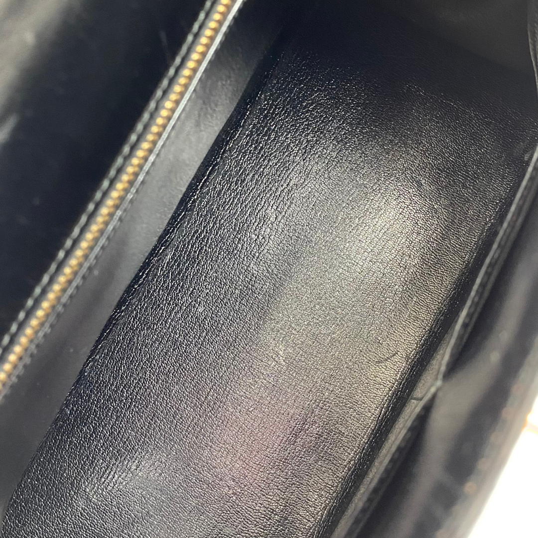Riko, 1978 Kelly 28 Sellier Black Box Gold Hardware with stamp 〇H