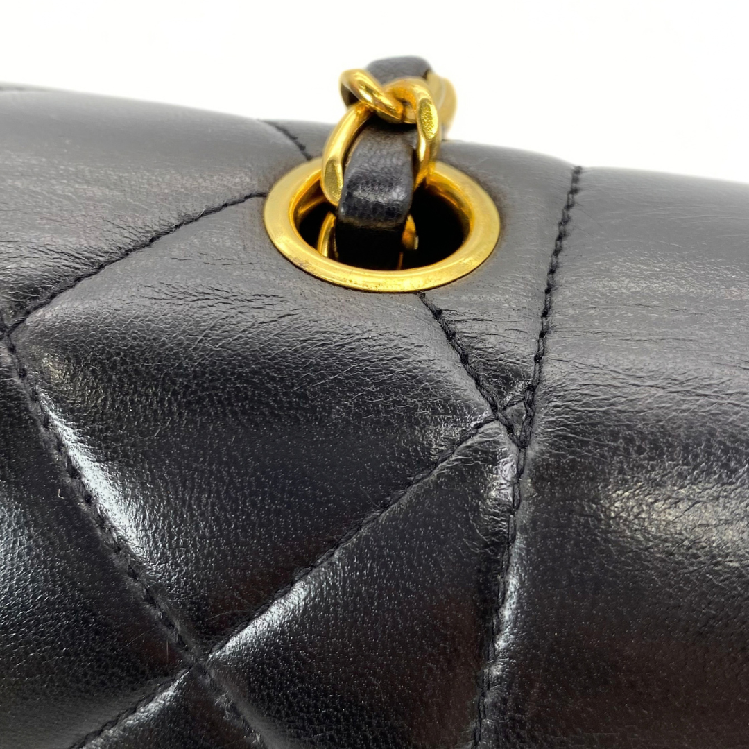 Issei, 2 Series Small Diana Black Lambskin with seal and card