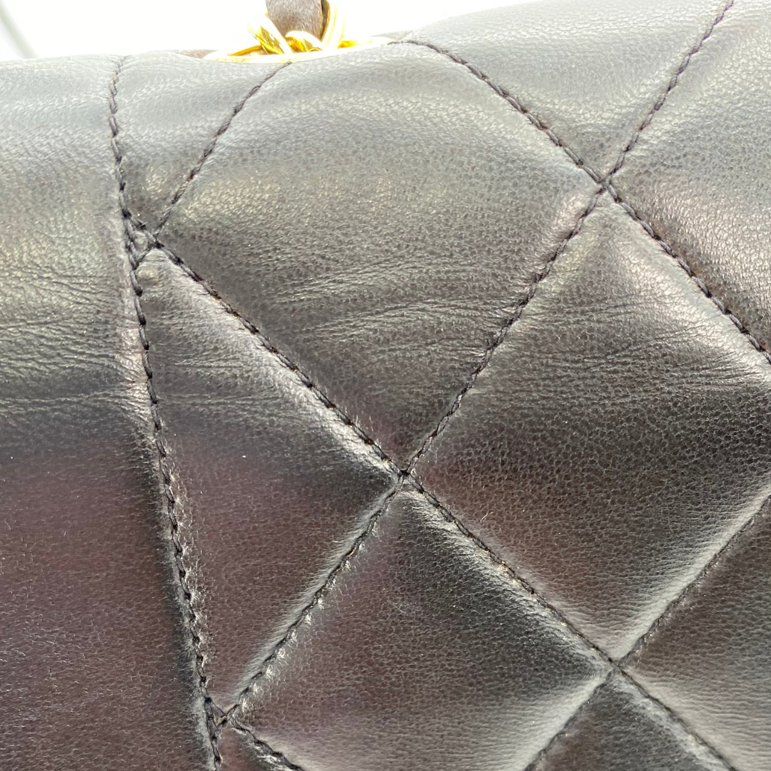 Solon, 3 Series Small Diana  Black Lambskin with seal only