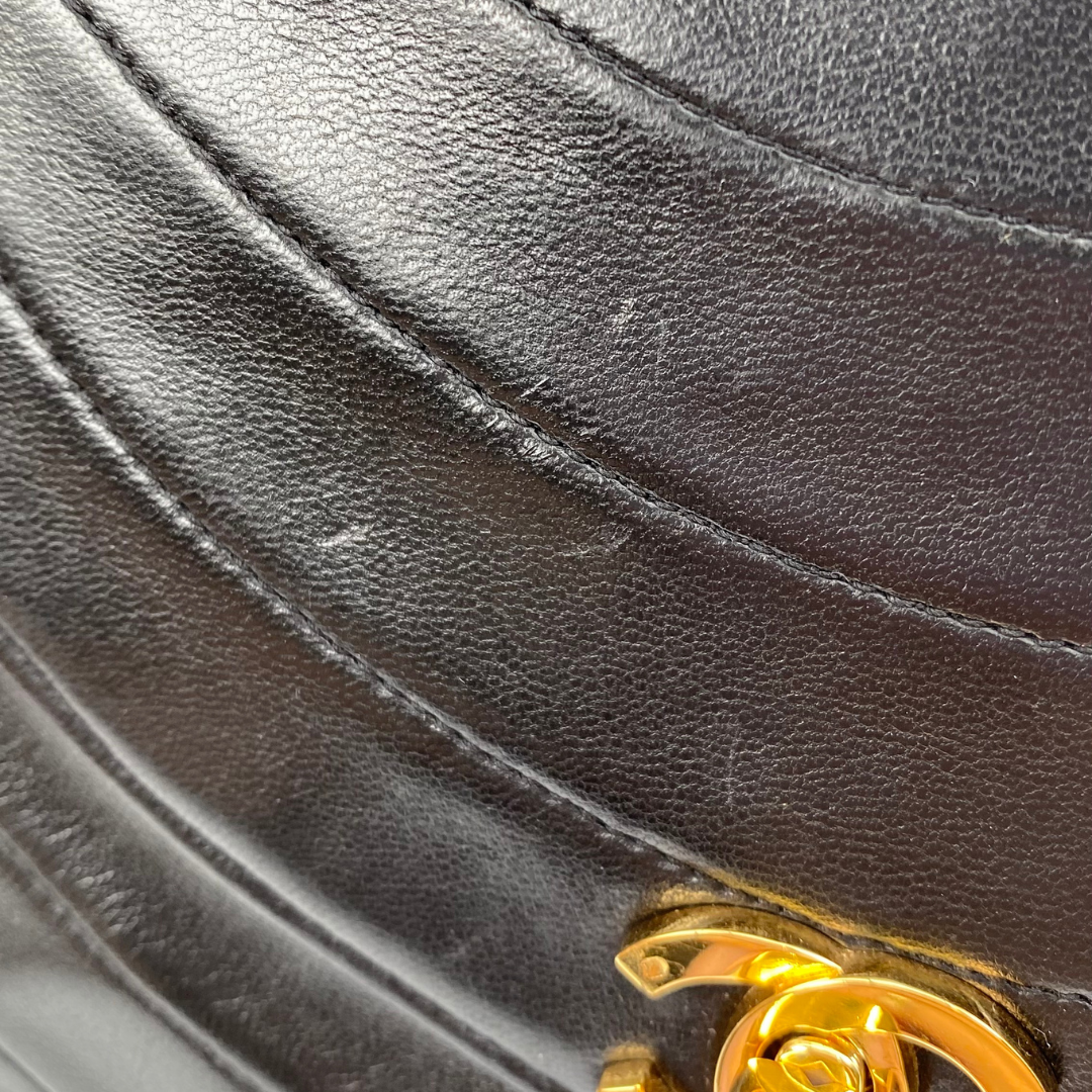 Awino, 1 Series Wave Stitch Black Lambskin with seal only