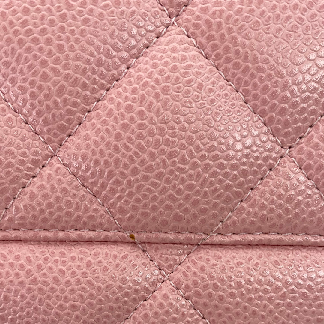Dami, 8 Series Medallion Tote Reissue Pink Caviar with seal and card