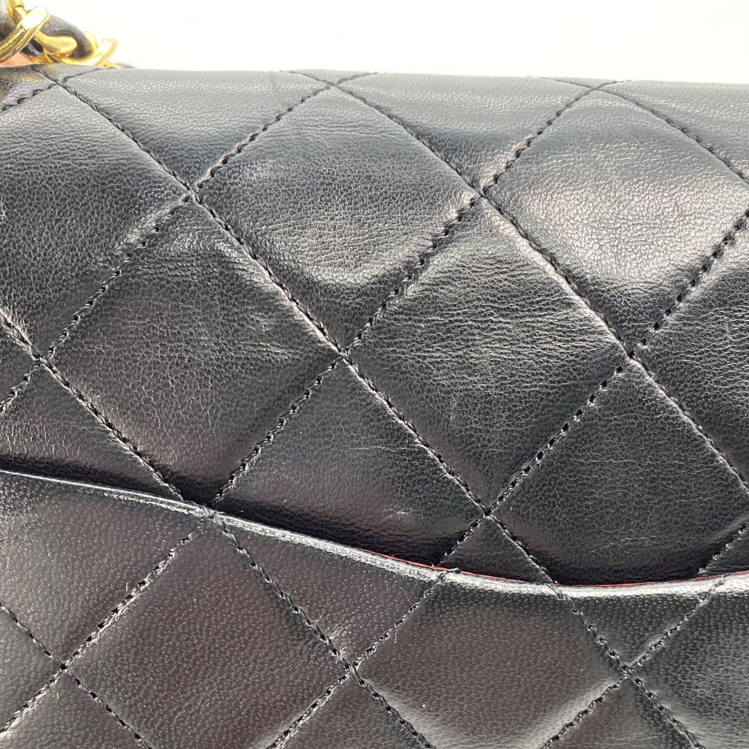 Bodhi, 0 Series Medium Classic Flap Black Lambskin with seal and card