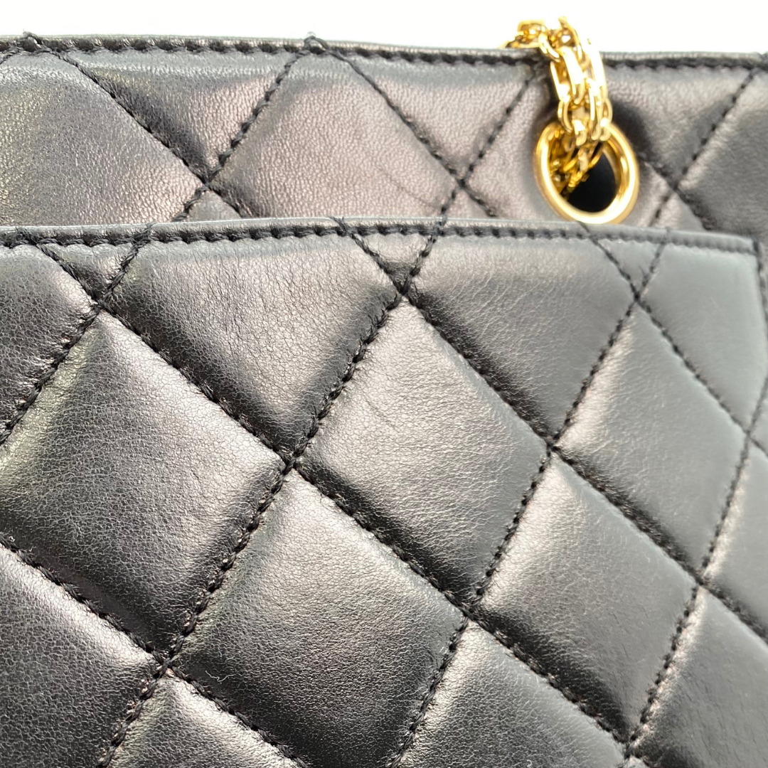 Sushma, 6 Series Tote Black Lambskin with Bijoux Chain with seal and card