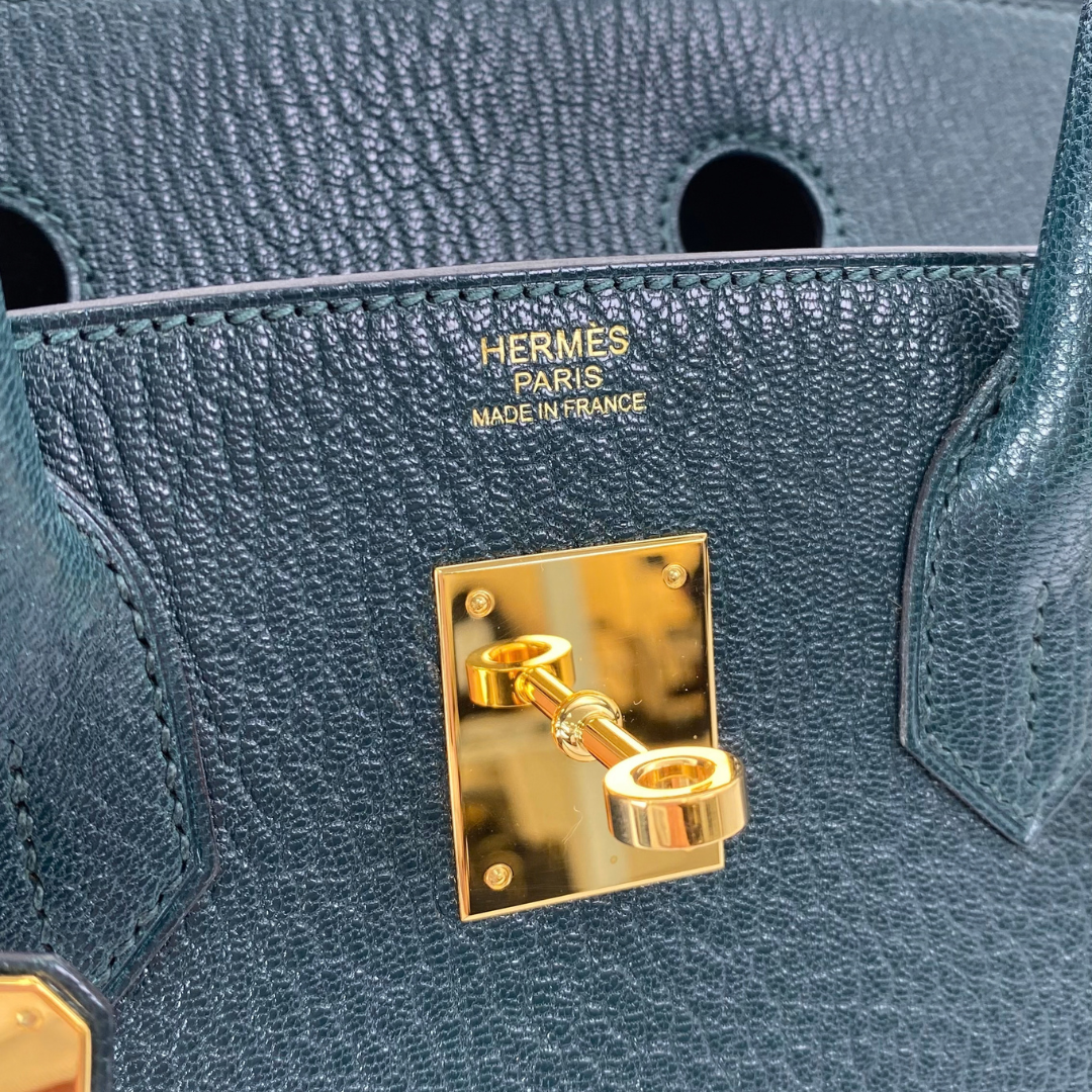 Nanami, 2024 Birkin 30 Vert Moyen Chevre Gold Hardware with stamp W