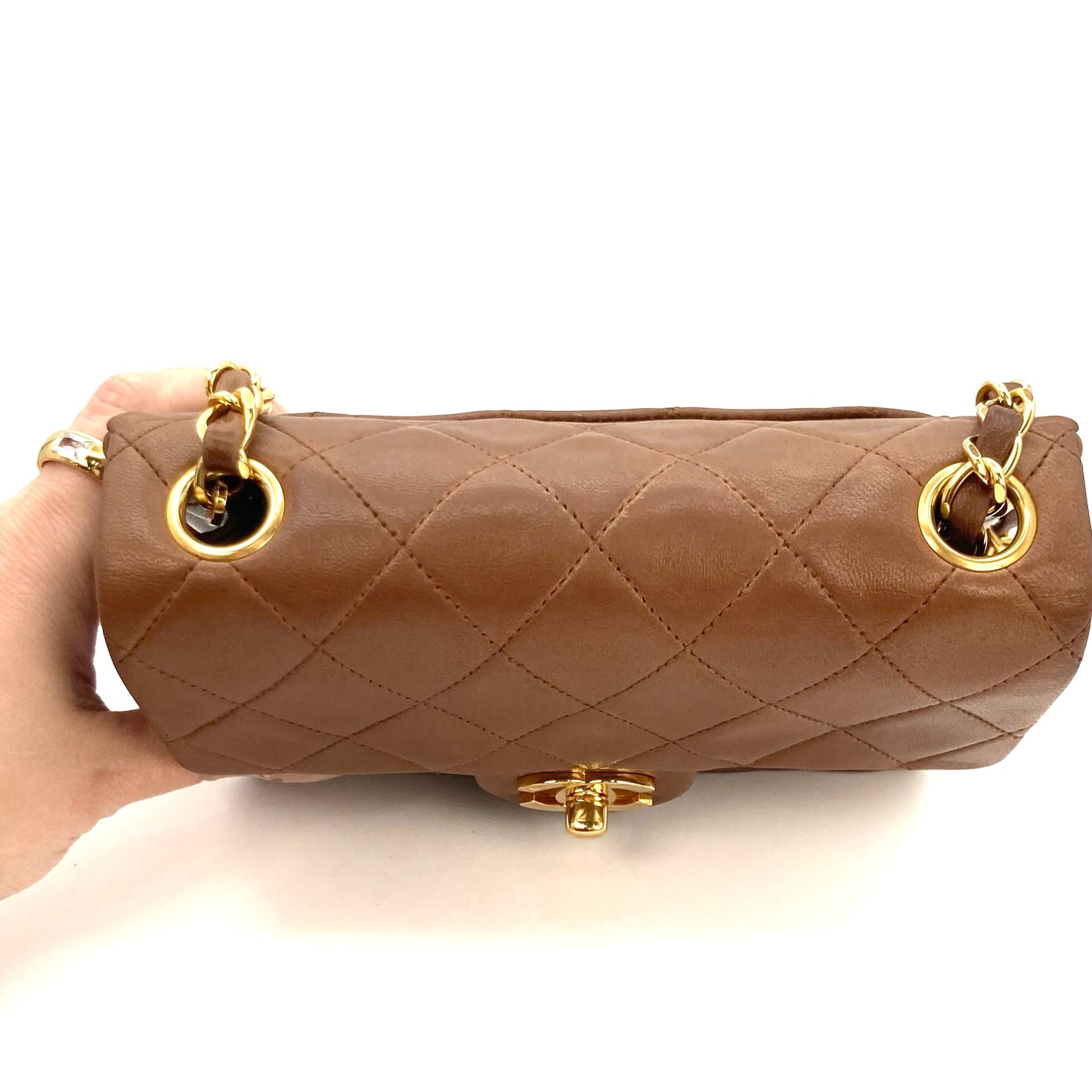 Althea, 2 Series Mini Square 17cm Brown Lambskin with seal only