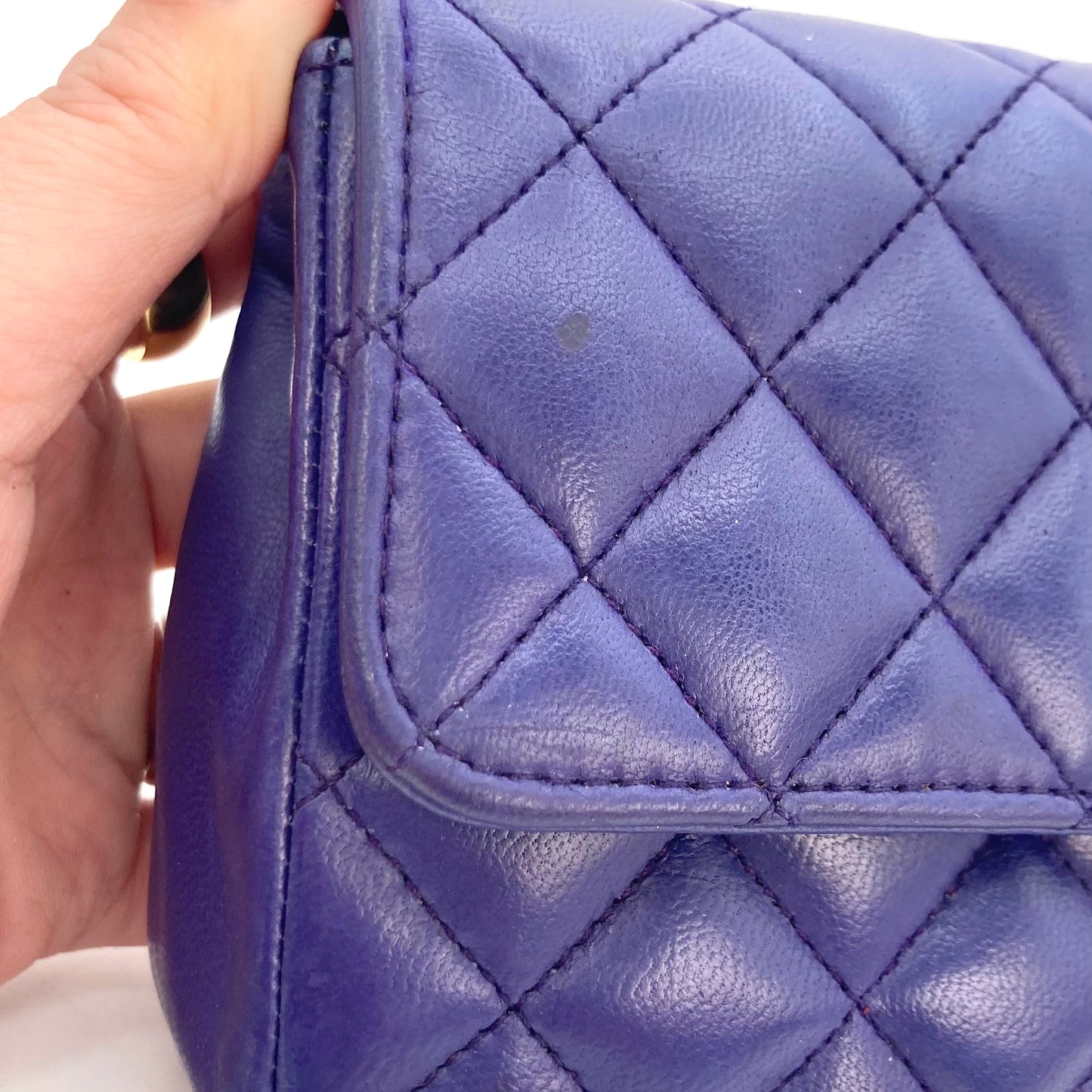 Nadia, 0 Series 20cm Mini Purple Lambskin with seal only