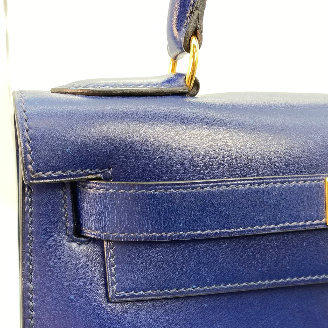 Daneen, 1992 Kelly 28 Blue Boxcalf with stamp 〇V