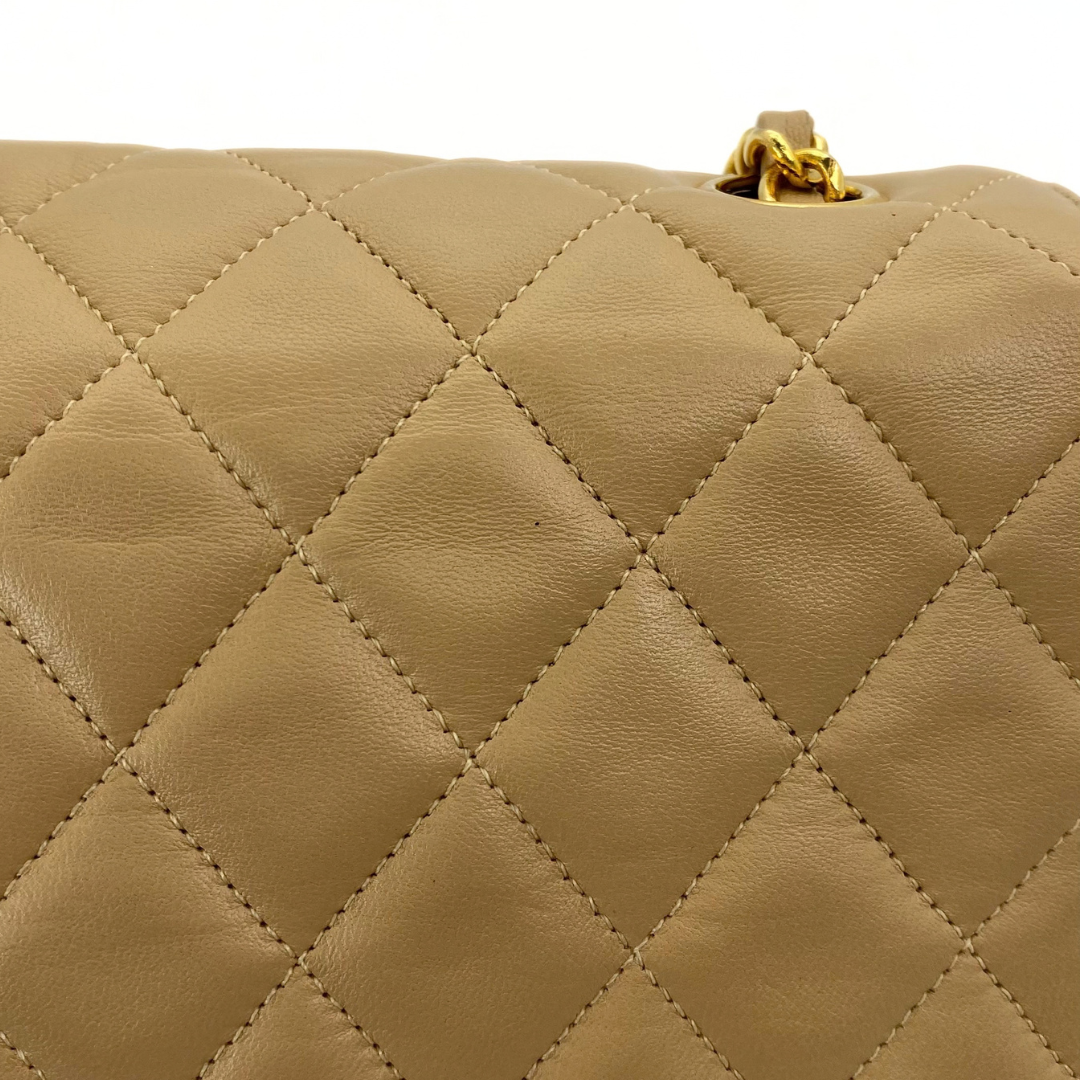 Sayaka, 1 Series Half Moon Beige Lambskin with seal and card
