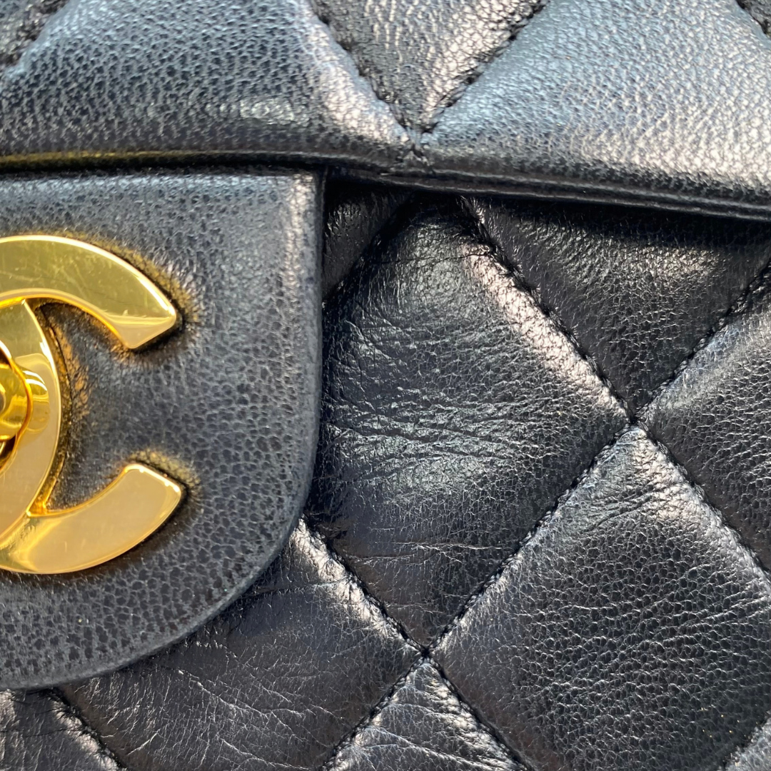 Michiru, 1 Series Square 17cm Black Lambskin with seal and card