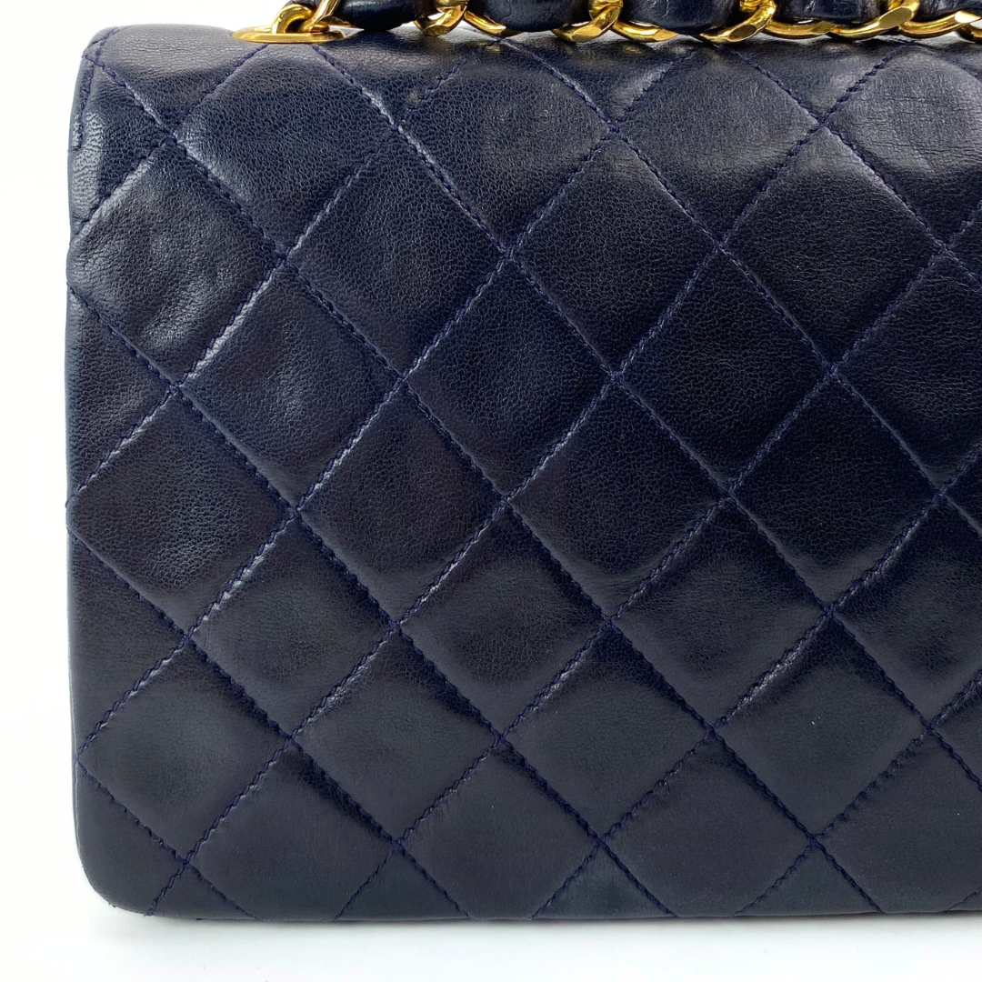 Rorik, 1 Series Mini Circle Coco Navy Lambskin with seal only