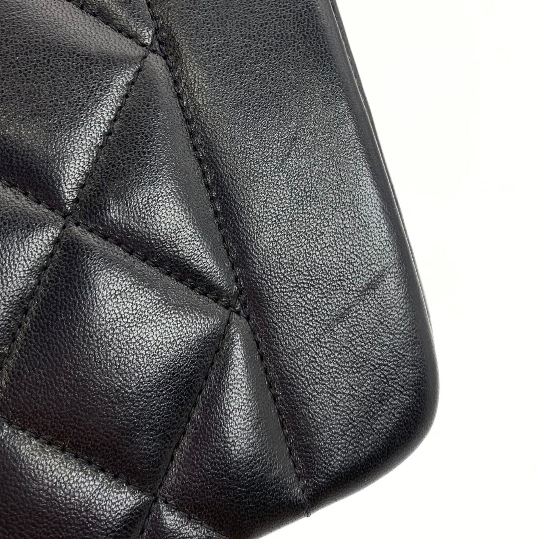 Ichika, 3 Series Small Diana Black Lambskin with seal and card