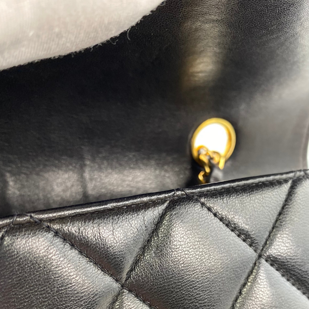 Solon, 3 Series Small Diana  Black Lambskin with seal only