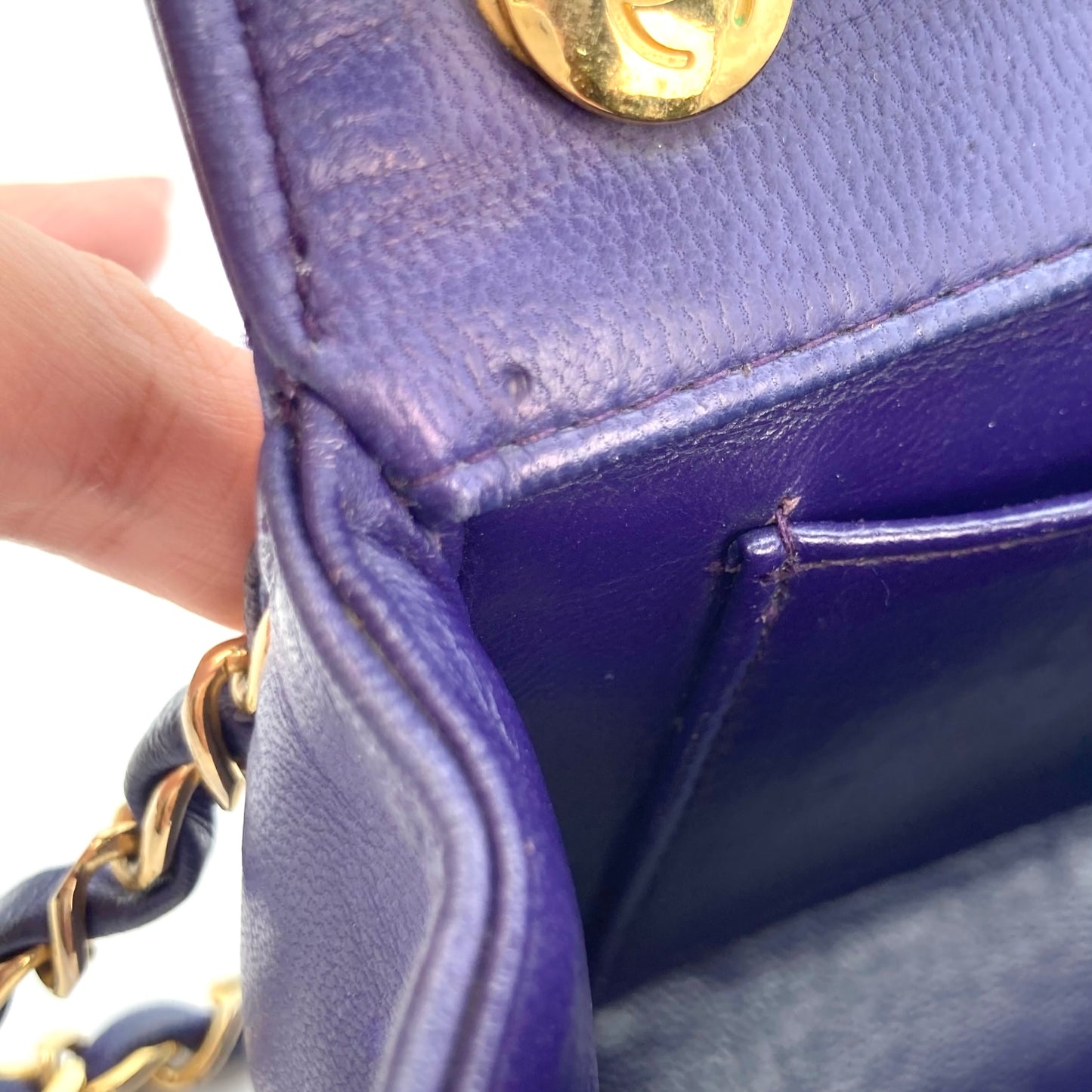 Nadia, 0 Series 20cm Mini Purple Lambskin with seal only