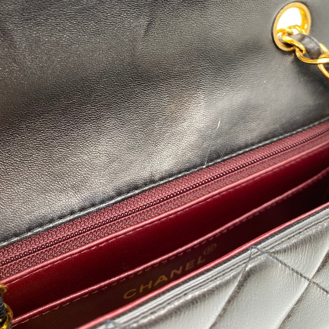 Sergey, 2 Series Small Diana Black Lambskin with seal and card