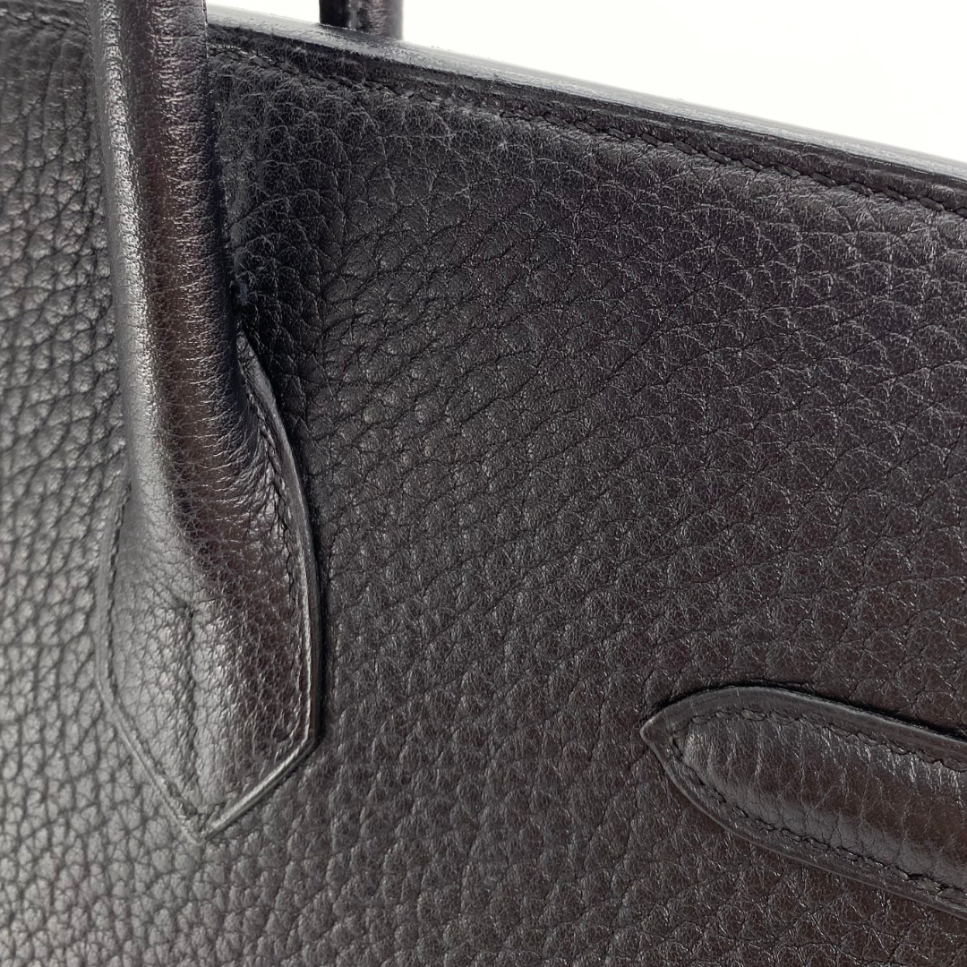 Tavian, 2000 Birkin 35 Black Togo with stamp □D
