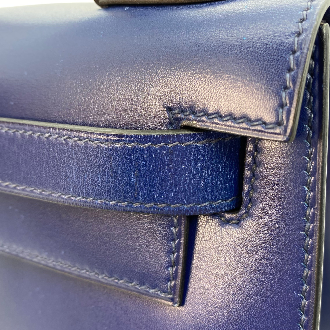 Daneen, 1992 Kelly 28 Blue Boxcalf with stamp 〇V