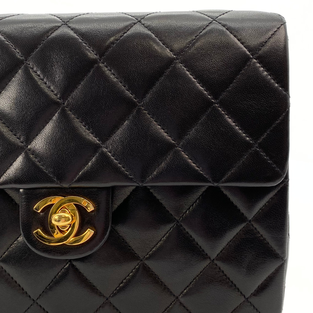Varun, 2 Series Square 20cm Black Lambskin with seal and card