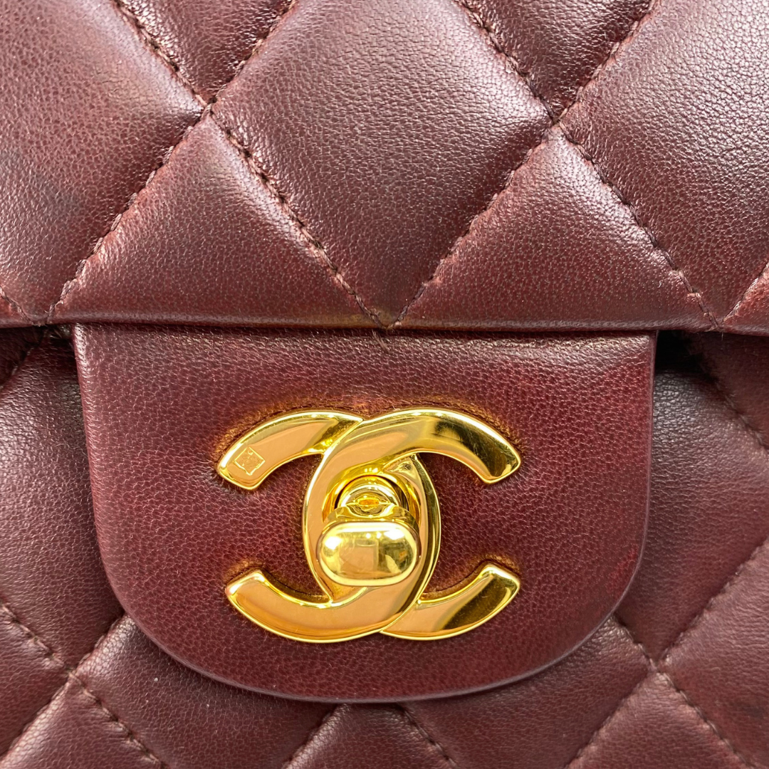 Rune, 5 Series Medium Classic Flap Bordeaux Lambskin with seal only