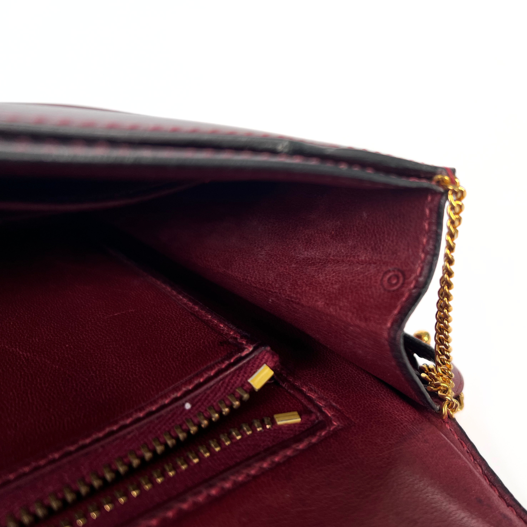 Benoula, 1985 Lydie Roue H Boxcalf Clutch wiith stamp  〇O