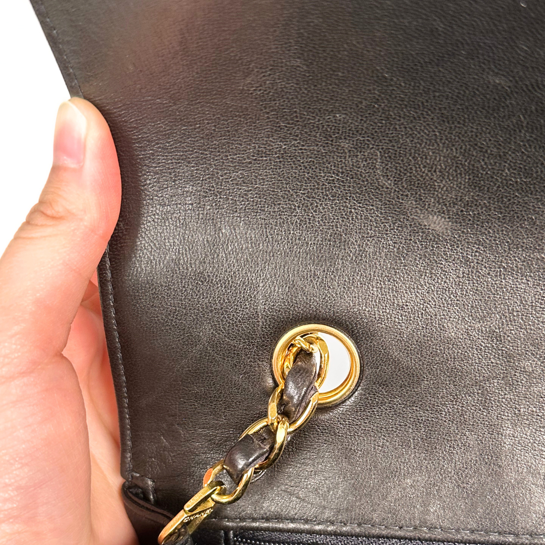 Pioco, 4 Series Small Diana Black Lambskin with seal and card