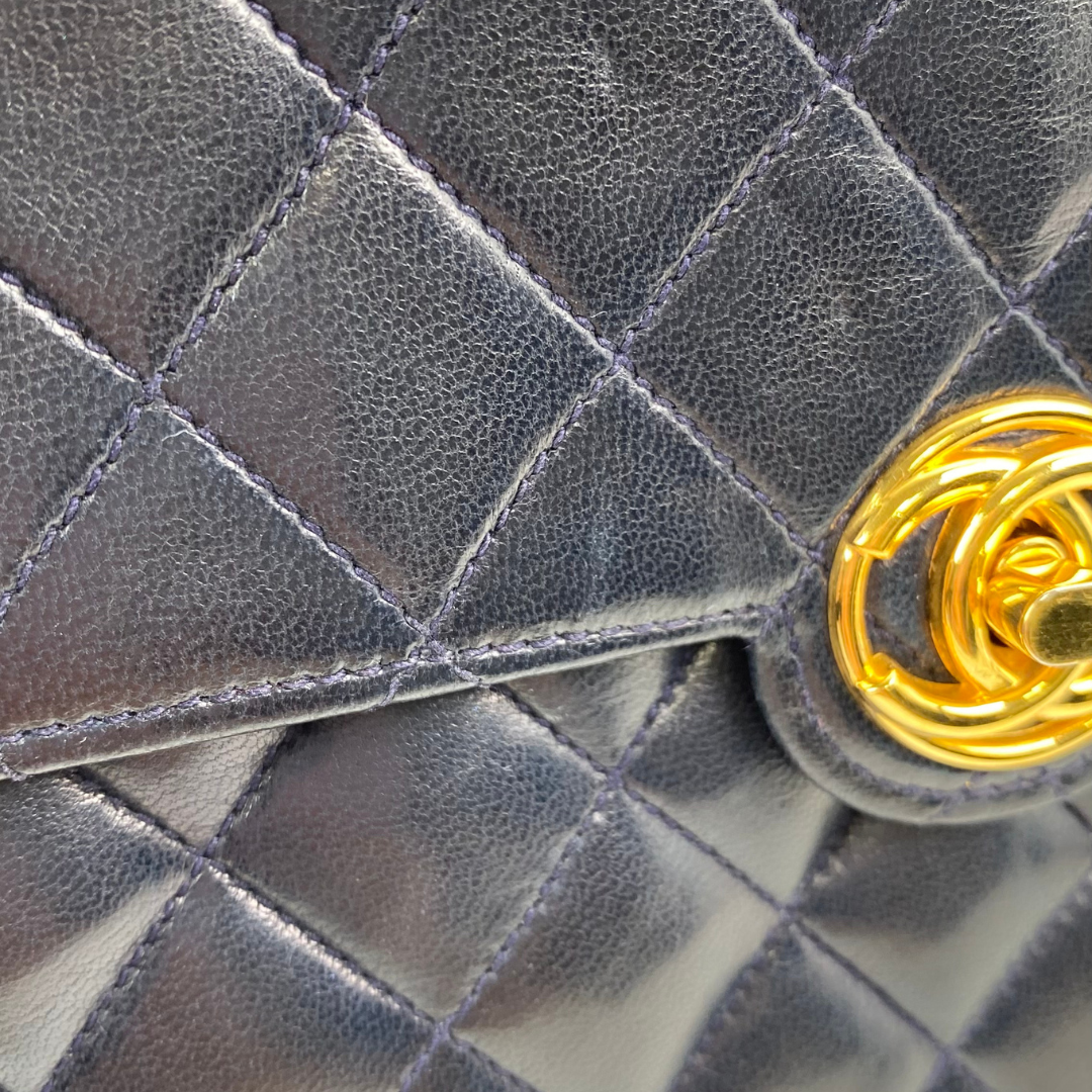 Rorik, 1 Series Mini Circle Coco Navy Lambskin with seal only