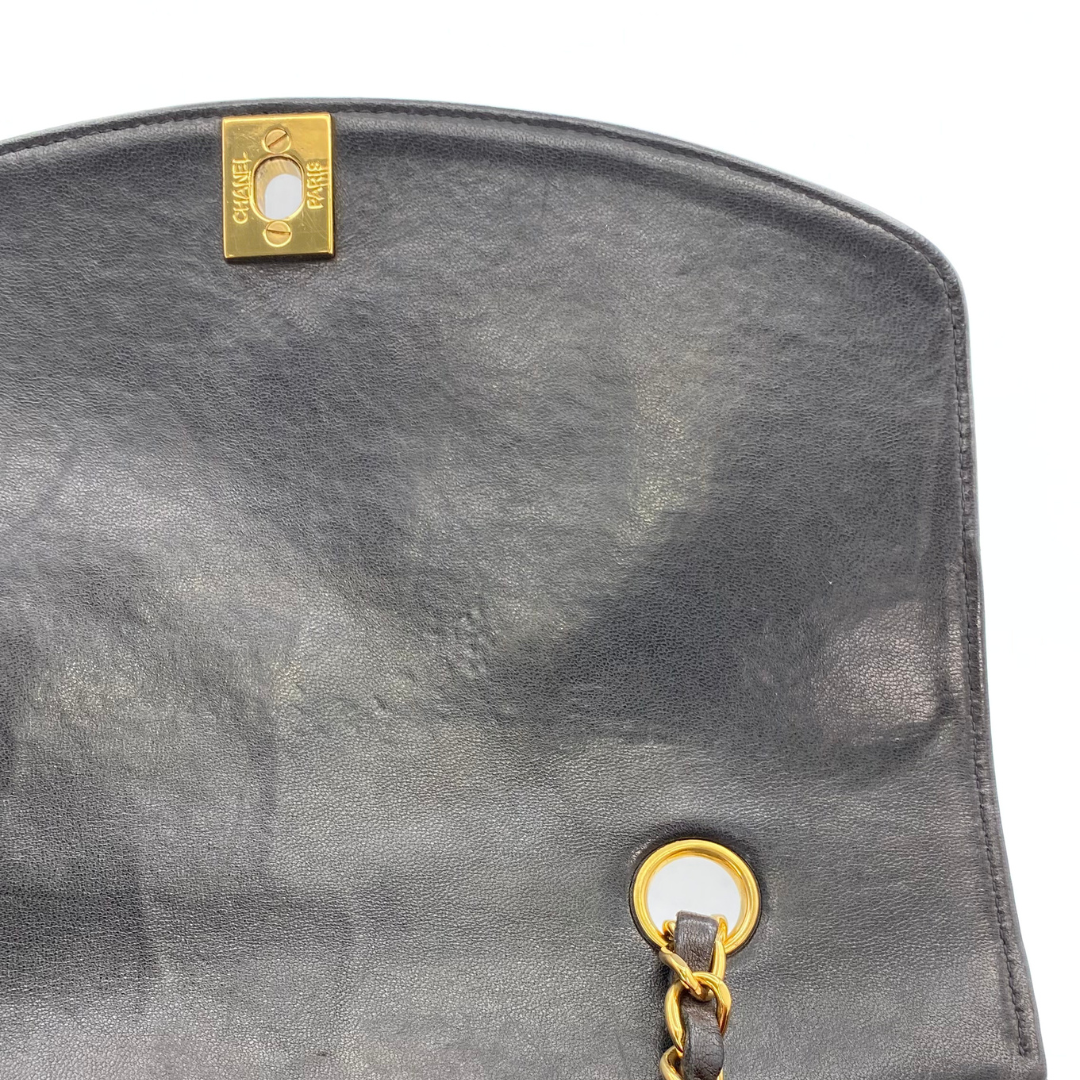 Solon, 3 Series Small Diana  Black Lambskin with seal only