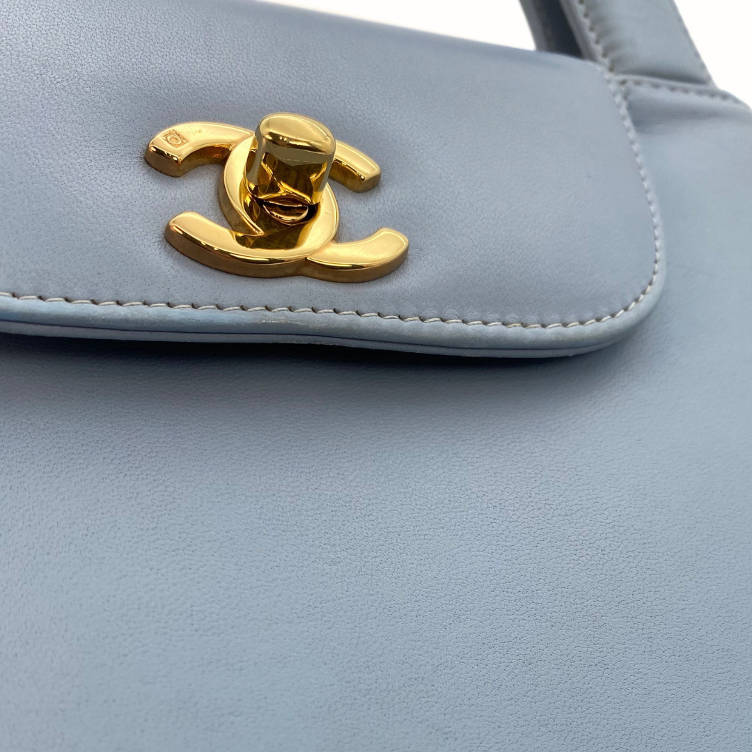 Helma, 5 Series Kelly Light Blue Lambskin with seal only