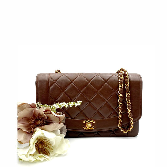 Ori, 3 Series Medium Diana Brown Taupe Lambskin with seal only