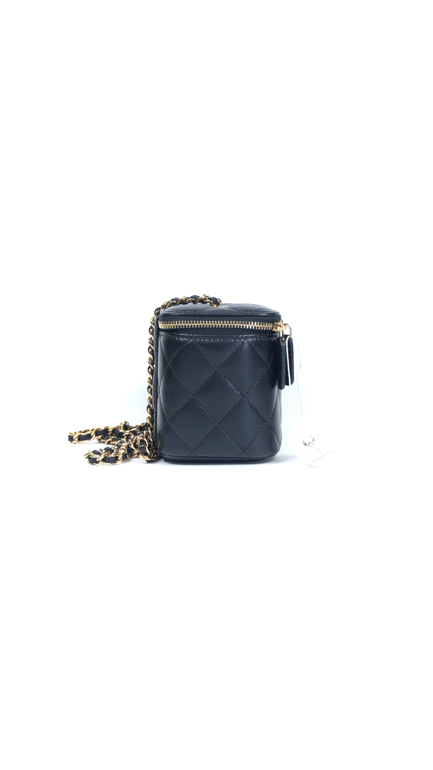 2021 Black Caviar Quilted Vanity Case with GHW